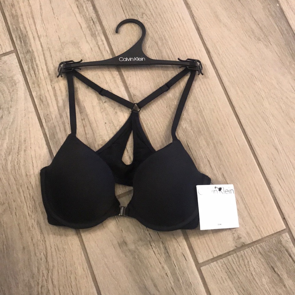 NWT Calvin Klein black demi bra 32B